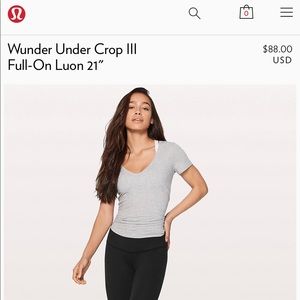 Lulu lemon crop leggings worn twice!